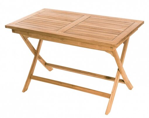 DEOKORK Záhradný skladací stôl obdĺžnik COIMBRA 120 x 70 cm (teak)