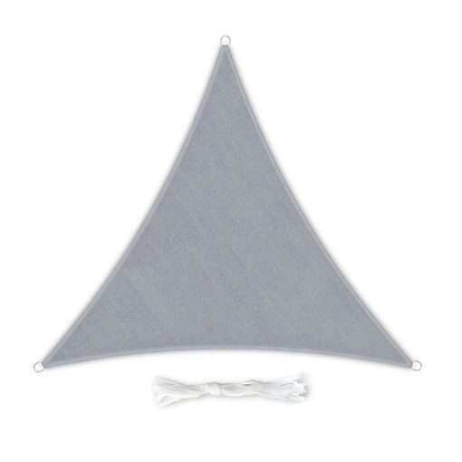 Blumfeldt Trojuholníková slnečná clona, 3 × 3 × 3 m, s upevňovacími krúžkami, polyester, priedušná