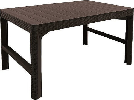 Záhradný stôl z umelého ratanu LINCOLN 2v1 (hnedý)